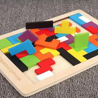 Wooden Intelligence Tetris Jigsaw Puzzle Set